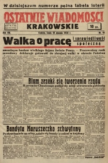 Ostatnie Wiadomości Krakowskie. 1938, nr 18