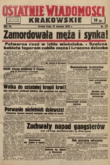 Ostatnie Wiadomości Krakowskie. 1938, nr 117