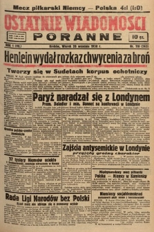Ostatnie Wiadomości Poranne. 1938, nr 110