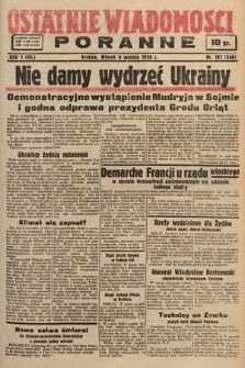 Ostatnie Wiadomości Poranne. 1938, nr 187