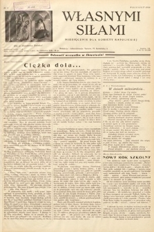 Własnymi Siłami : miesięcznik dla kobiety katolickiej. 1938, nr 9
