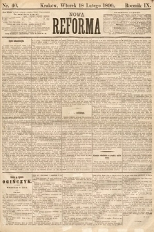 Nowa Reforma. 1890, nr 40