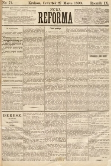 Nowa Reforma. 1890, nr 71