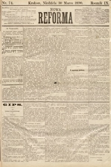 Nowa Reforma. 1890, nr 74