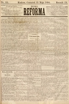 Nowa Reforma. 1890, nr 111
