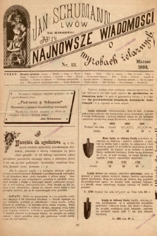 Najnowsze Wiadomości o Wyrobach Żelaznych. 1893 nr 13