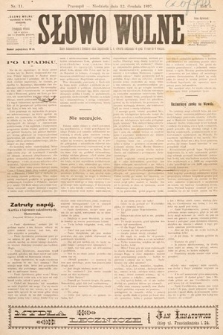 Słowo Wolne. 1897, nr 11