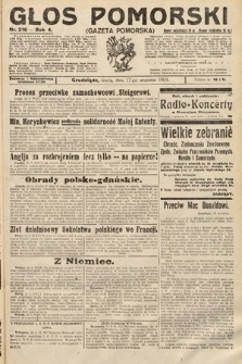 Głos Pomorski. 1924, nr 216