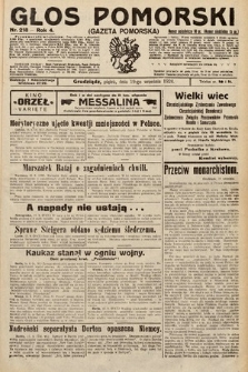 Głos Pomorski. 1924, nr 218
