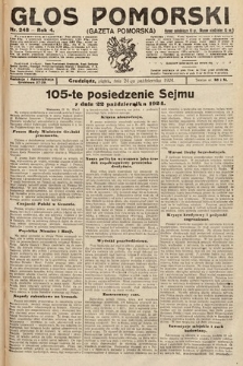 Głos Pomorski. 1924, nr 248