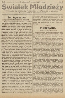 Światek Młodzieży : tygodnik dla młodzieży pomorskiej. 1924, nr 3