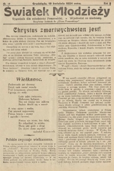 Światek Młodzieży : tygodnik dla młodzieży pomorskiej. 1924, nr 10