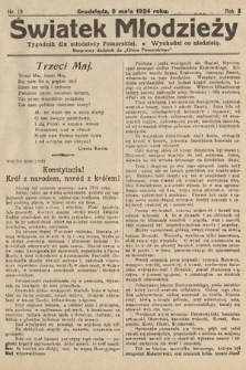 Światek Młodzieży : tygodnik dla młodzieży pomorskiej. 1924, nr 12