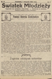 Światek Młodzieży : tygodnik dla młodzieży pomorskiej. 1924, nr 38