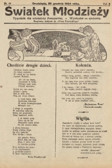 Światek Młodzieży : tygodnik dla młodzieży pomorskiej. 1924, nr 44