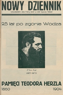 Nowy Dziennik. 1929, dodatek do nru 201