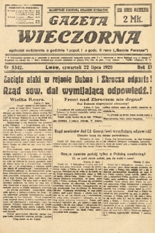 Gazeta Wieczorna. 1920, nr 5342