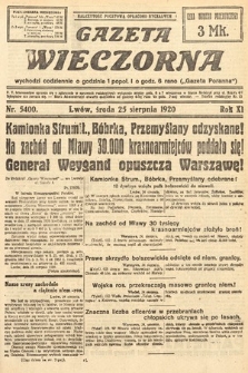 Gazeta Wieczorna. 1920, nr 5400