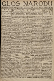 Głos Narodu (wydanie poranne). 1918, nr 81