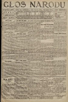 Głos Narodu (wydanie wieczorne). 1918, nr 87