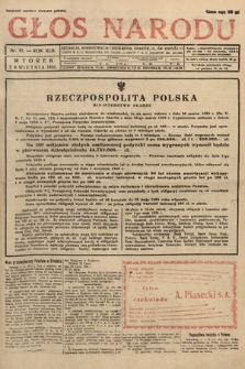 Głos Narodu. 1935, nr 91