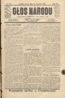 Głos Narodu. 1899, nr 222