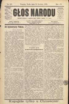 Głos Narodu. 1899, nr 289