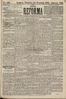 Nowa Reforma. 1889, nr 218