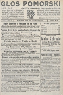 Głos Pomorski. 1923, nr 215