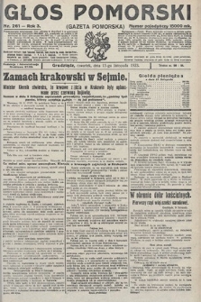 Głos Pomorski. 1923, nr 261