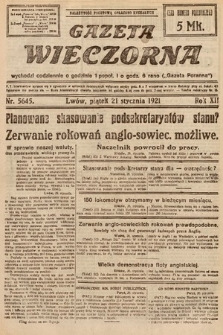 Gazeta Wieczorna. 1921, nr 5645