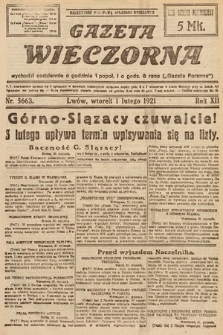Gazeta Wieczorna. 1921, nr 5663