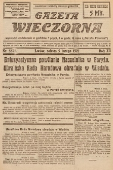 Gazeta Wieczorna. 1921, nr 5670