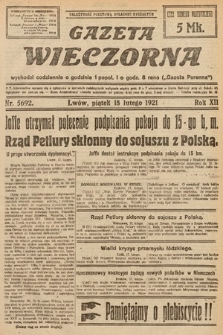 Gazeta Wieczorna. 1921, nr 5692