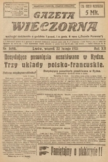 Gazeta Wieczorna. 1921, nr 5698