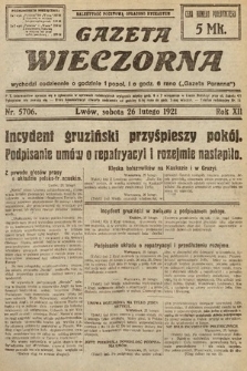 Gazeta Wieczorna. 1921, nr 5706