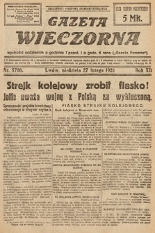 Gazeta Wieczorna. 1921, nr 5708