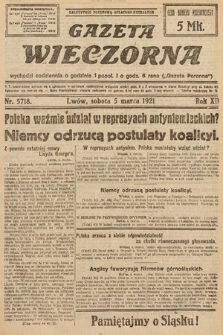 Gazeta Wieczorna. 1921, nr 5718