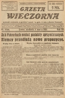 Gazeta Wieczorna. 1921, nr 5720