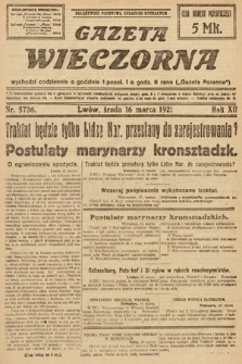 Gazeta Wieczorna. 1921, nr 5736