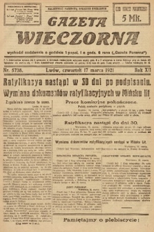 Gazeta Wieczorna. 1921, nr 5738