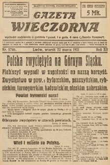 Gazeta Wieczorna. 1921, nr 5746