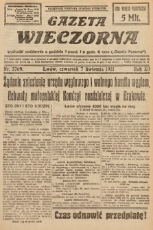 Gazeta Wieczorna. 1921, nr 5769