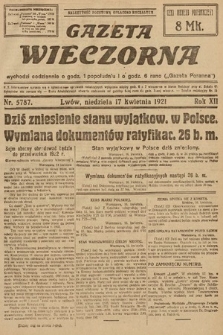 Gazeta Wieczorna. 1921, nr 5787