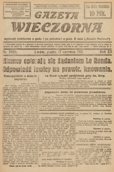 Gazeta Wieczorna. 1921, nr 5880