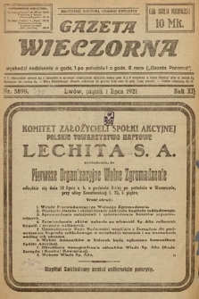 Gazeta Wieczorna. 1921, nr 5899