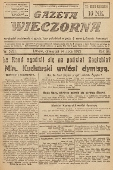 Gazeta Wieczorna. 1921, nr 5921