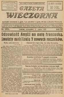 Gazeta Wieczorna. 1921, nr 5933