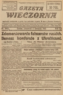 Gazeta Wieczorna. 1921, nr 5957