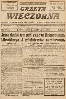 Gazeta Wieczorna. 1921, nr 6062